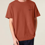 Mens Organic Cotton Relaxed-Fit T-shirt in Clay Brown