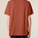 Mens Organic Cotton Relaxed-Fit T-shirt in Clay Brown