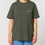 Womens Organic Cotton Relaxed-Fit T-shirt in Pine Green Khaki