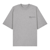 Mens Organic Cotton Signature Oversized T-shirt in Rock Grey Marl