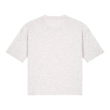 Womens Organic Cotton Boxy T-shirt in Cloud Grey Marl