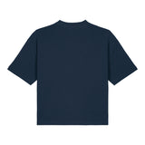 Womens Organic Cotton Boxy T-shirt in Midnight Navy Blue