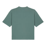 Womens Organic Cotton Boxy T-shirt in Eucalyptus Green