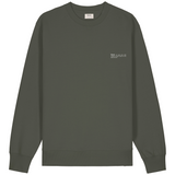 Mens Organic Cotton Relaxed-fit Sweatshirt in Pine Green Khaki