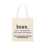 Organic Cotton Definition Tote Bag in Natural Cotton