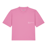 Womens Organic Cotton Boxy T-shirt in Azalea Pink