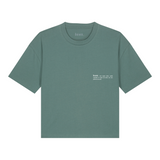 Womens Organic Cotton Boxy T-shirt in Eucalyptus Green