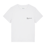 Womens Classic-fit White T-shirt with Quantock Hills Back-Print