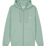 Womens Organic Cotton Relaxed-fit Zip Hoodie in Aloe Green