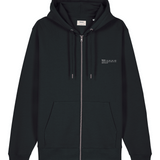 Womens Organic Cotton Relaxed-fit Zip Hoodie in Jet Black