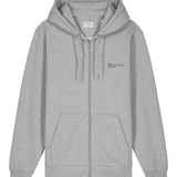 Mens Organic Cotton Relaxed-fit Zip Hoodie in Rock Grey Marl