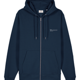 Mens Organic Cotton Relaxed-fit Zip Hoodie in Midnight Navy