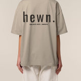 Womens Organic Cotton Signature Oversized T-shirt in Limestone Grey