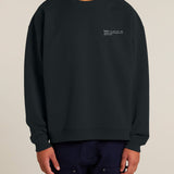 Mens Organic Cotton Signature Oversized Sweatshirt in Jet Black