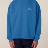 Mens Organic Cotton Signature Oversized Sweatshirt in Morpho Blue