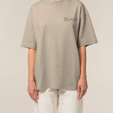 Womens Organic Cotton Signature Oversized T-shirt in Limestone Grey