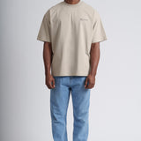 Mens Organic Cotton Signature Oversized T-shirt in Limestone Grey