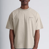Mens Organic Cotton Signature Oversized T-shirt in Limestone Grey