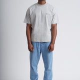 Mens Organic Cotton Signature Oversized T-shirt in Rock Grey Marl