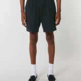 Mens Organic Cotton Lightweight Shorts in Jet Black