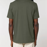 Mens Classic-fit Organic Cotton T-shirt in Pine Green Khaki