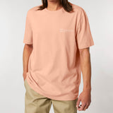 Mens Classic-fit Organic Cotton T-shirt in Peach Orange