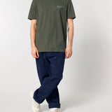 Mens Classic-fit Organic Cotton T-shirt in Pine Green Khaki