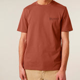Mens Classic-fit Organic Cotton T-shirt in Clay Brown