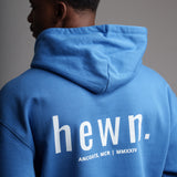 Mens Organic Cotton Signature Oversized Hoodie in Morpho Blue