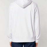 Mens Organic Cotton Relaxed-fit Zip Hoodie in Snow White