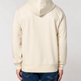 Mens Organic Cotton Relaxed-fit Zip Hoodie in Natural Cotton