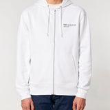 Mens Organic Cotton Relaxed-fit Zip Hoodie in Snow White