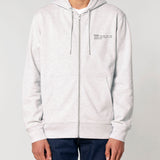 Mens Organic Cotton Relaxed-fit Zip Hoodie in Cloud Grey Marl