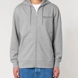 Mens Organic Cotton Relaxed-fit Zip Hoodie in Rock Grey Marl