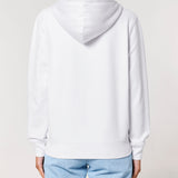 Womens Organic Cotton Relaxed-fit Zip Hoodie in Snow White