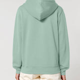 Womens Organic Cotton Relaxed-fit Zip Hoodie in Aloe Green