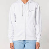 Womens Organic Cotton Relaxed-fit Zip Hoodie in Snow White