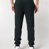 Mens Organic Cotton Relaxed-fit Joggers in Jet Black