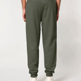 Mens Organic Cotton Relaxed-fit Joggers in Pine Green Khaki