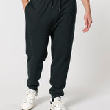 Mens Organic Cotton Relaxed-fit Joggers in Jet Black