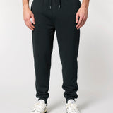 Mens Organic Cotton Relaxed-fit Joggers in Jet Black