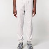 Mens Organic Cotton Relaxed-fit Joggers in Cloud Grey Marl