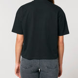 Womens Organic Cotton Boxy T-shirt in Jet Black