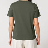 Womens Classic-fit Organic Cotton T-shirt in Pine Green Khaki