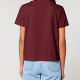 Womens Classic-fit Organic Cotton T-shirt in Berry Red