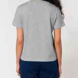 Womens Classic-fit Organic Cotton T-shirt in Rock Grey Marl