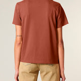 Womens Classic-fit Organic Cotton T-shirt in Clay Brown