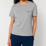 Womens Classic-fit Organic Cotton T-shirt in Rock Grey Marl