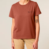 Womens Classic-fit Organic Cotton T-shirt in Clay Brown