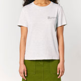 Womens Classic-fit Organic Cotton T-shirt in Cloud Grey Marl